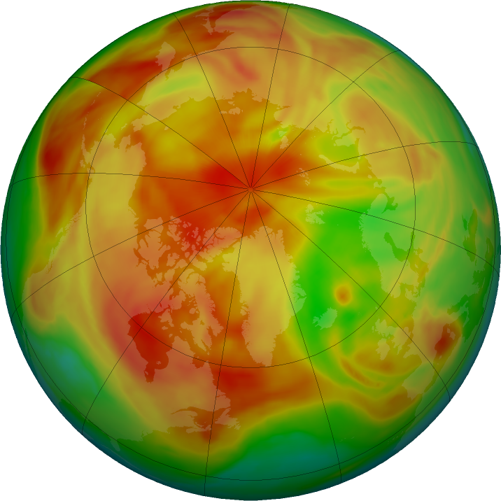 Arctic ozone map for 12 April 2018